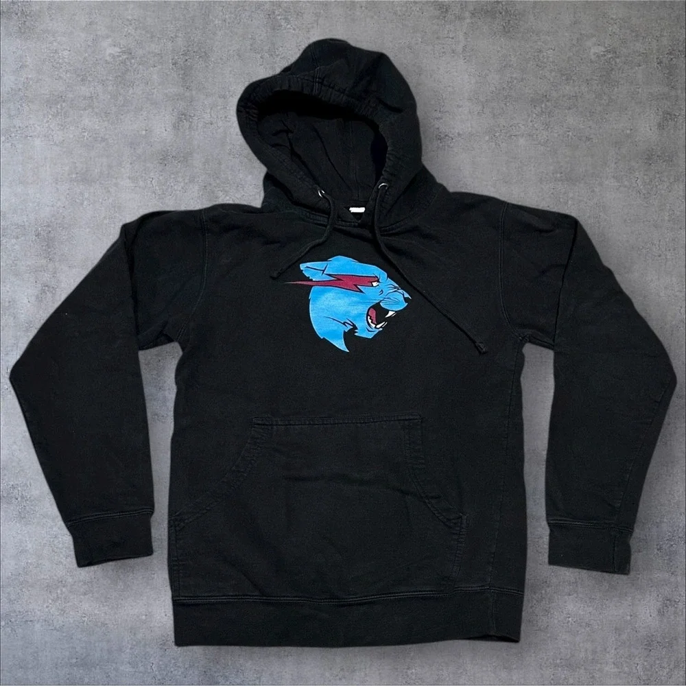 MrBeast‎ Logo Hoodie Black Adult XS/Youth XL Independent Trading Co Cotton Blend
